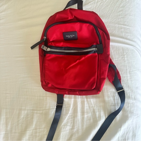 Nautica Bold Red and Black Nylon Mini Backpack - Picture 9 of 9